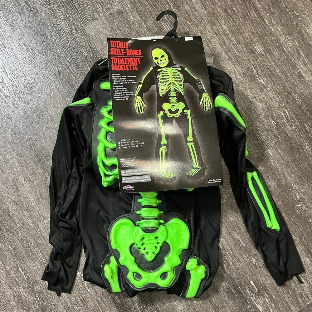 Kids Skeleton Costume with Mask Glow in‎ the Dark Bones Halloween